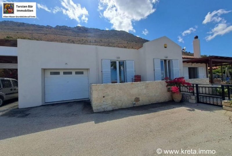 Kokkino Chorio Kreta, Kokkino Chorio eingeschossige Doppelhausvilla mit Pool und atemberaubendem Meerblick Haus kaufen